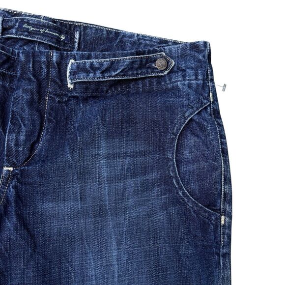 Citizens Of Humanity Baggy Wide Leg Dark Crop Jeans Size 31 Y2K Grunge Punk 90s - Picture 2 of 9